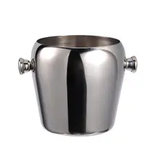 High Quality 1L Stainless Steel Ice Bucket Bar Red Wine Ice Barrel Beer Keg With Lid Handle For Wine Champagne Bar KTVs