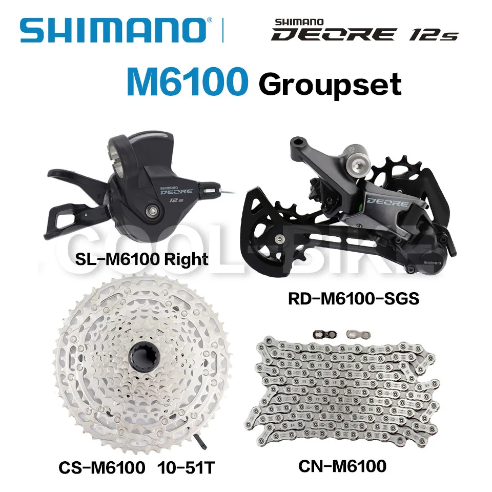 Новинка задний переключатель передач SHIMANO DEORE M6100 12s кассета 10 51T цепь для горного