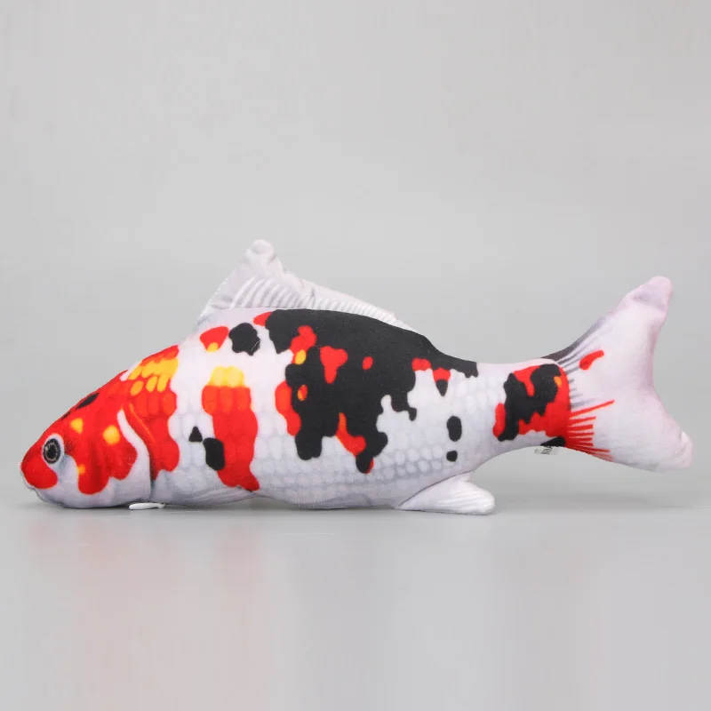 55 см 3D моделирование плюшевый Кот Игрушка для кошек рыба плюшевая Мягкая Карп плюшевая подушка креативный Диван Подушка Рождественский подарок для детей