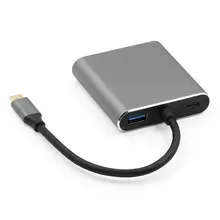 Lightweight Portable 4 in 1 USB Type C To HDMI 4K VGA USB 3 0 Headphone Hub Multiport Adapter USB C Hub Adapter