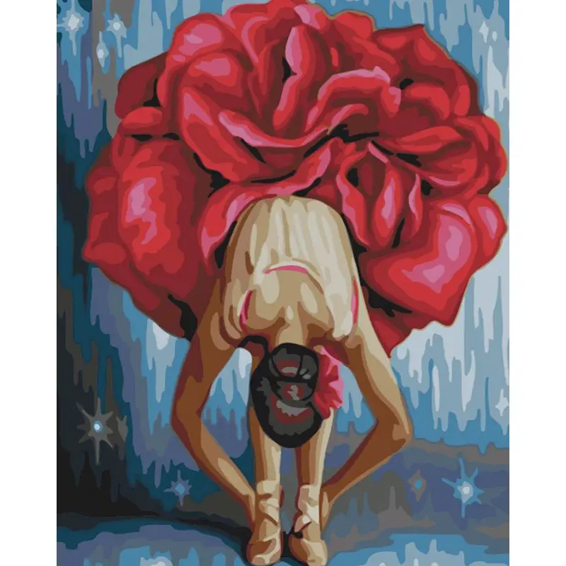 

DIY Framed Ballet girl Figure Oil Painting By Numbers Adults Colorful Paint Wall Art For Living Room Home Decor Gift 40x50cm
