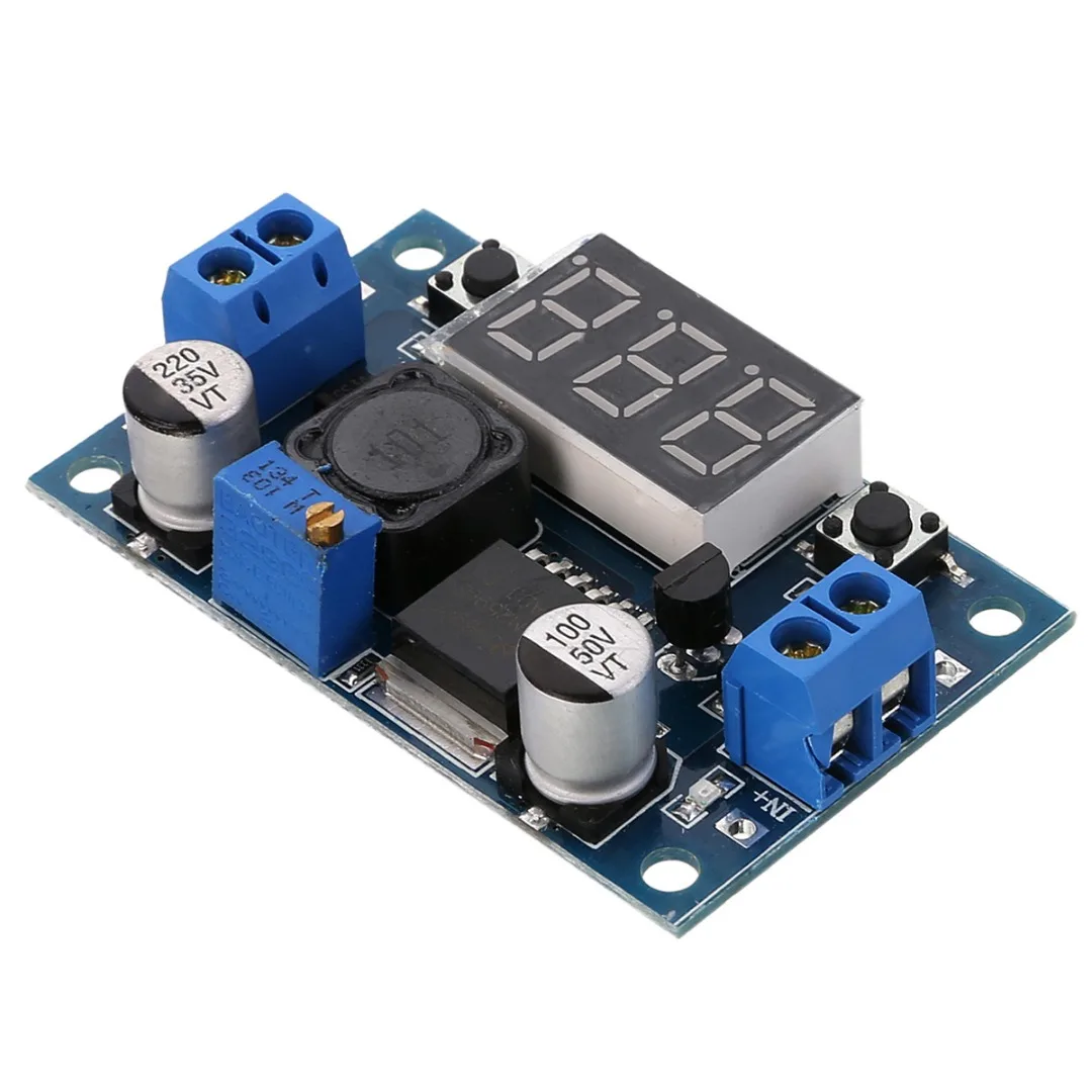 

1pc Adjustable Buck Module Electrical Supplies With Digital Voltmeter Regulated Power Module DC-DC Transformers