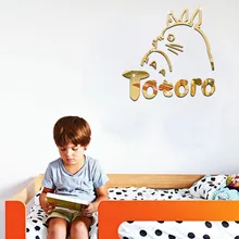 JM153 Япония мультфильм анимация Тоторо Детская комната украшения из акрила зеркало наклейки на стену