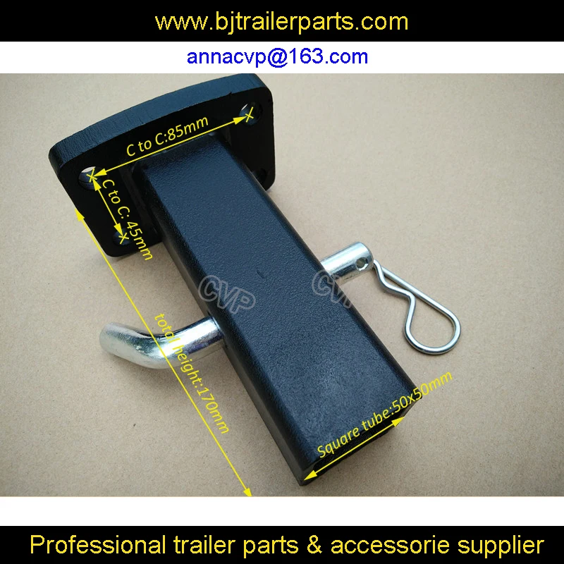 CVP Trailer Pintle Hook Receiver Hitch Adapter Plate Mount Camper RV Parts Caravan Accessories