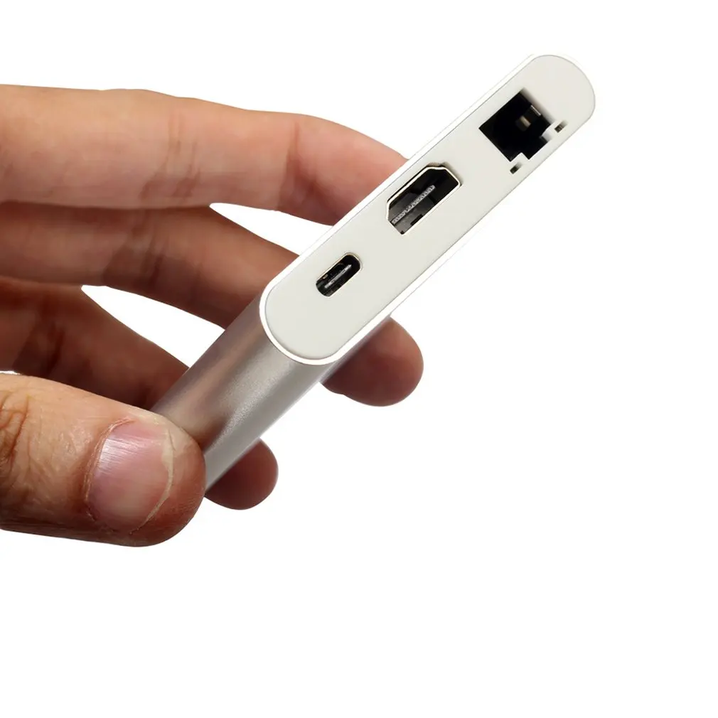 Тип-c к Hdmi 4 K конвертер 4 Rj45 Usb 3,0 Usb 3,1 в 1 Usb-C многофункциональный удлинитель usb-хаб 3,1 для Macbook Hdtv Chromebook