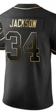 Custom Embroidery For American Men Women Kid Youth Bo Jackson Black Football Jersey