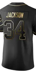 Custom Embroidery For American Men Women Kid Youth Bo Jackson Black Football Jersey