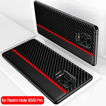 

For Redmi Note 9S 9 Pro 7 8 8T Case Carbon Fiber Leather Cover for Xiaomi Mi Note 10 9 9T Redmi Note 9 8T 8 7 K20 Pro Case
