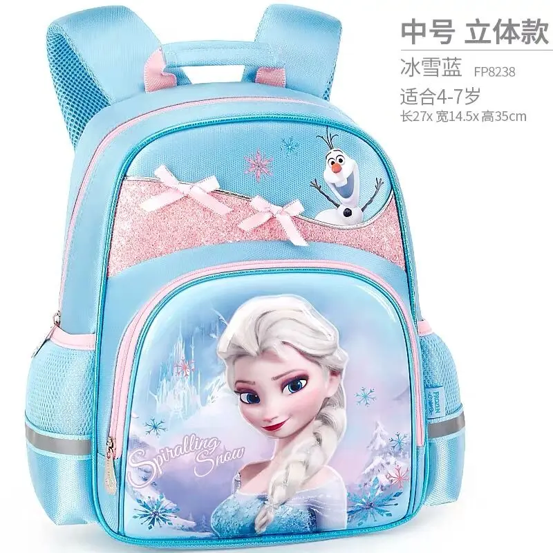 Genuine Disneythe Frozen Anna Elsa Bags cartoon schoolbag girls princess cute school bag the backpacks for gift boy girl