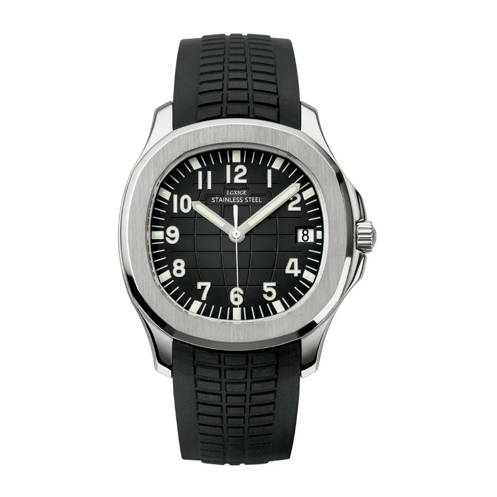 Военные Спортивные кварцевые наручные часы patek с датой, модные мужские часы из нержавеющей стали, мужские повседневные наручные часы
