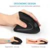 CHYI Left Hand Ergonomic Vertical Wireless Mouse Computer Gaming Mice 1600DPI 5D USB Optical Mouse For Laptop PC Desktop ► Photo 2/6