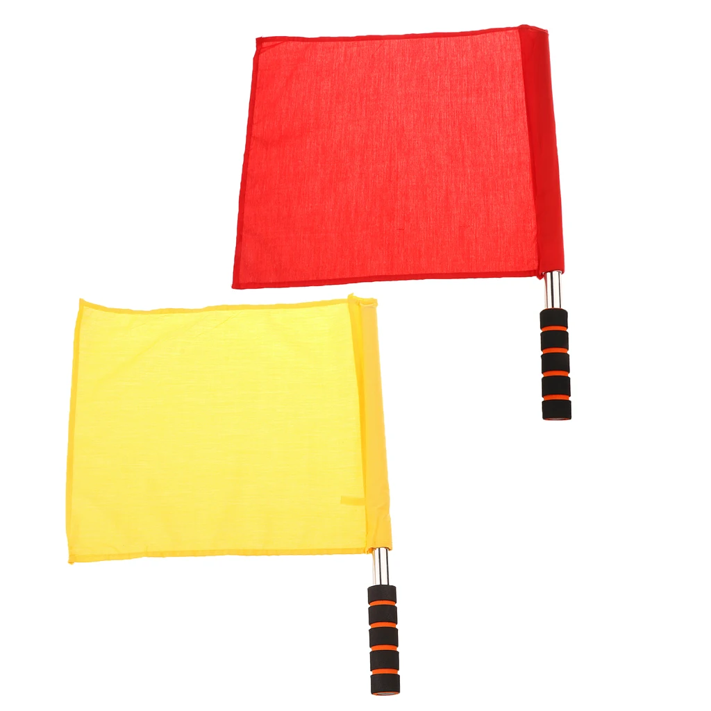 2pcs спортивные Linesman флаги 37x33 cm футбольные флажки рефери