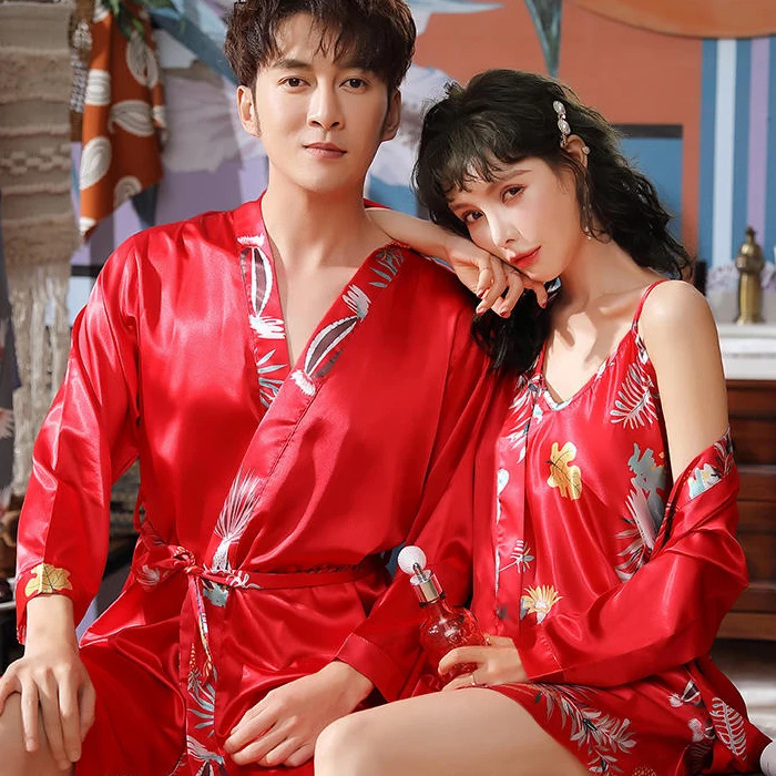 Рисунок 6 - Удобный Шелковый Атласный халат для пар