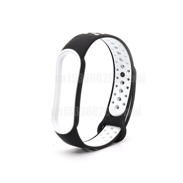 For Xiaomi Mi Band 3 4 5 6 Two-Color Watch Band Wristband Silicone Miband Smart Silicone Bracelet Mi3 M4 M5 Mi6 Glass Film