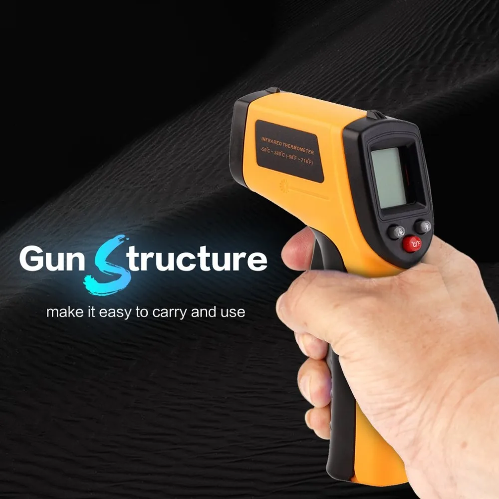 

Non-Contact Digital LCD Infrared Thermometer Gun IR Laser Point Thermal Infrared Imaging Temperature Handheld Meter Pyrometer