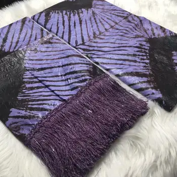 

African lace fabric 2020 high quality lace bazin riche fabric with tassel popular brocade fabric for wedding 5+2yards/lot