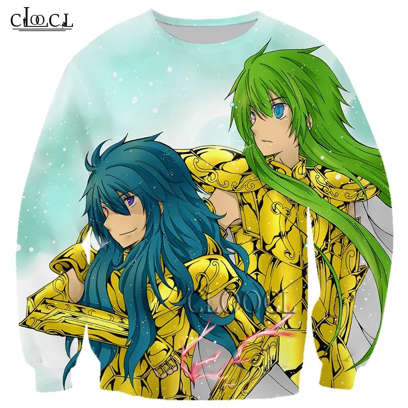 

HX Fashion Anime The Knights of the Zodiac Saint Seiya 3D Print Men Women Harajuku Sweatshirt Unisex Autumn All-match Tops