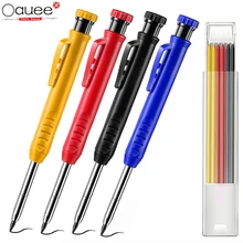 Jeu de crayons mécaniques pour charpentier, ensemble de crayons pour menuiserie, recharge de 3 couleurs, outil de marquage de Construction pour arc de charpentier