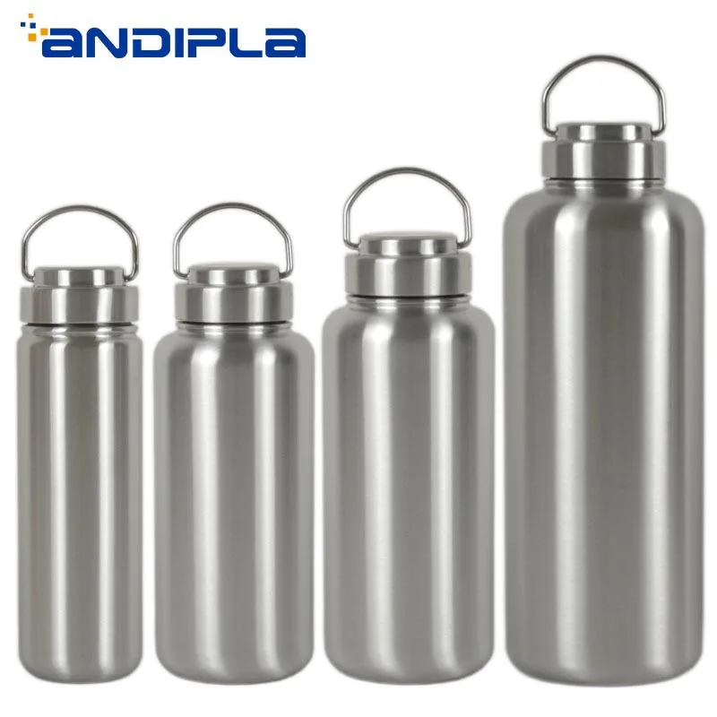 

Portable Outdoor Camping Large Capacity Water Bottle Thicken Stainless Steel Sport Bottle Insulated Kettle Flagon Home Drinkware