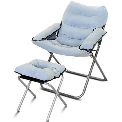 Light blue 2 Бытовой компьютерный стул ленивые студенческие стул для общежития складной диван простой и современный спальня игра заднее сиденье офисный стул - Цвет: Light blue 2