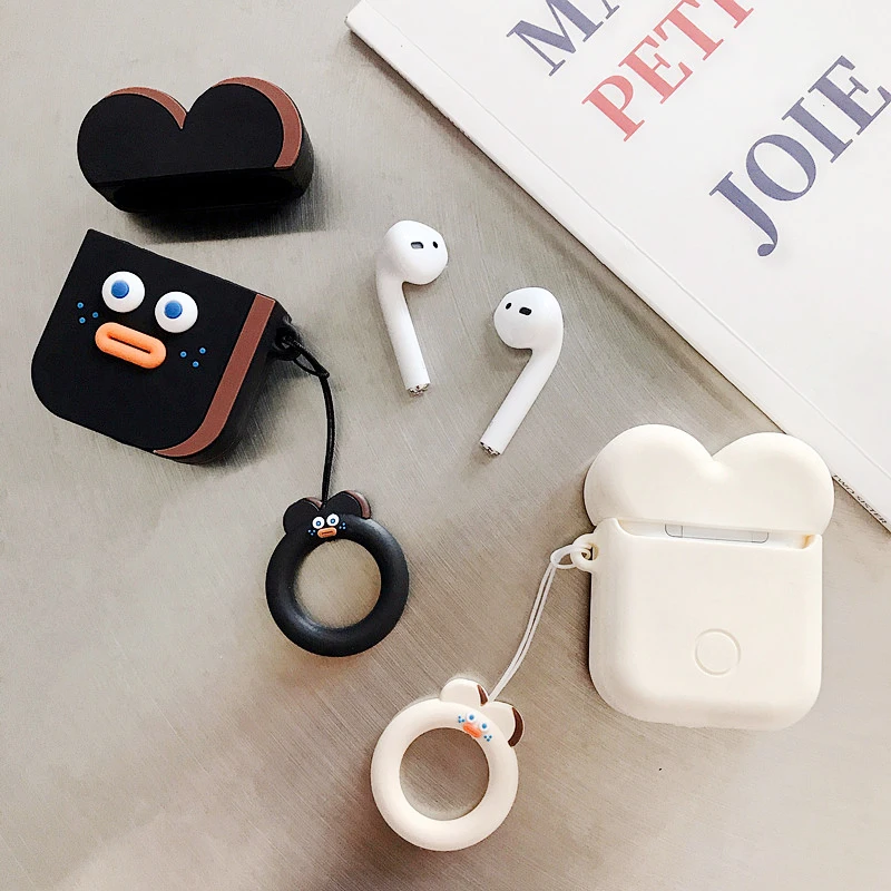 3D модная из силикона чехол для Airpods 2 1 чехол для наушников Пасхальный остров каменная статуя чехол для Air Pods чехол для гарнитуры защитная коробка