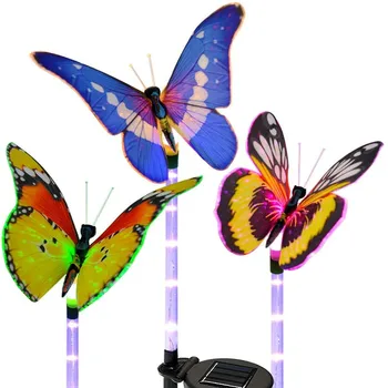 

3Pcs LED Solar Powered Butterfly Fairy Lights Waterproof Christmas Outdoor Garden Holiday Decoration Lights for Patio Backyard