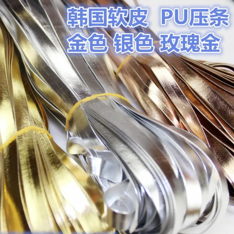 

DIY binding PU Leather layering strap gold silver binding with ancient clothing accessories accessories factory wholesale