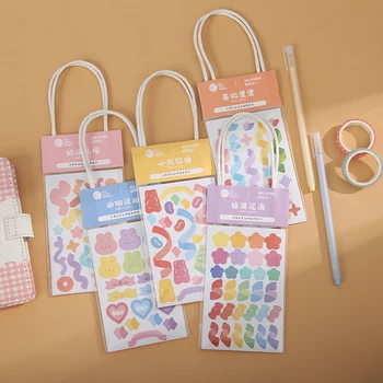 

VanYi 4 Sheets Carnival Party Stickers Kawaii Digital Alphabet Sticker Aesthetic Bullet Journal Decorative Planner Scrapbooking