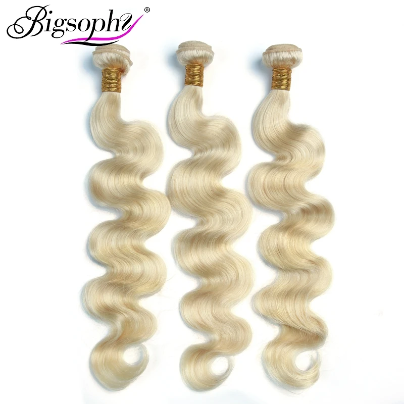 613 bundles Brazilian Hair Body Wave Bundles 1 pcs 3 pcs 4pcs Blonde bundles Hair Extensions Human Remy Hair 8-30 inch Bigsophy 613 bundles Brazilian Hair Body Wave Bundles 1 pcs 3 pcs 4pcs Blonde bundles Hair Extensions Human Remy Hair 8-30 inch Bigsophy