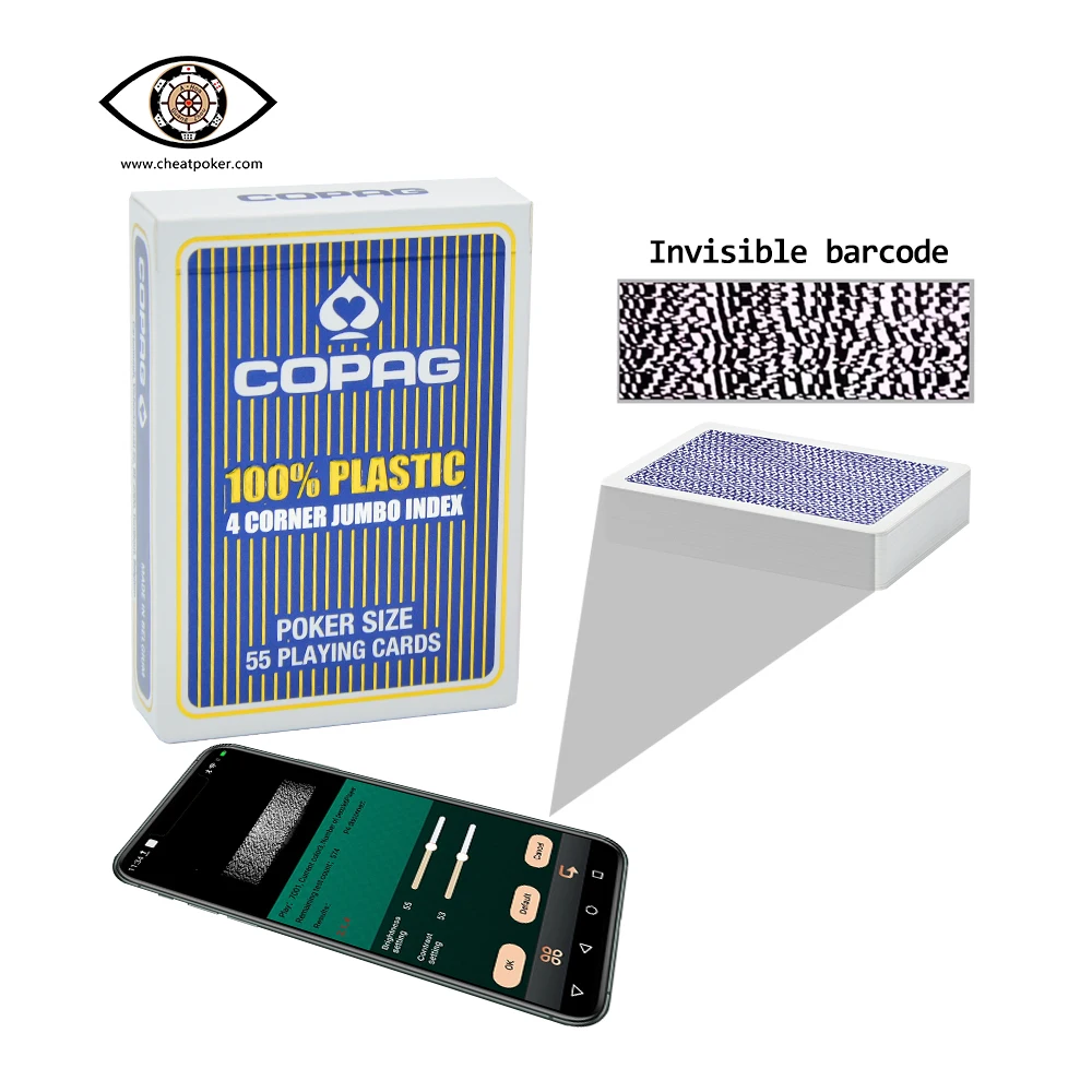 

Copag-Barcode Marked Playing Cards, Anti Cheat Poker Reader, Plastic Magic Tricks Deck, Jumbo Index