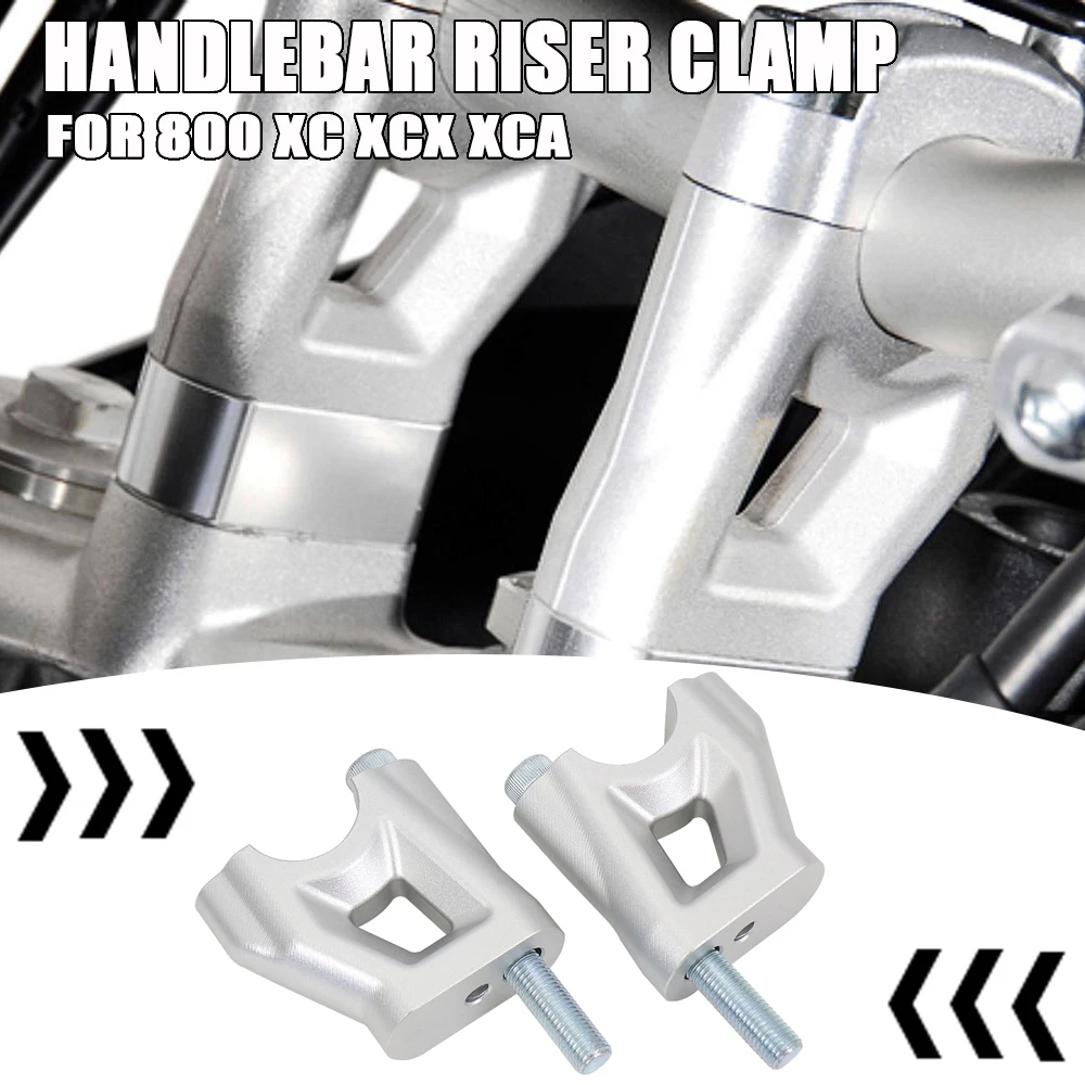 

Silver New Motorcycle Accessories For Tiger 800 XC XCX XCA Handlebar Riser Clamp Stand With Offset Height Bracket Adapter