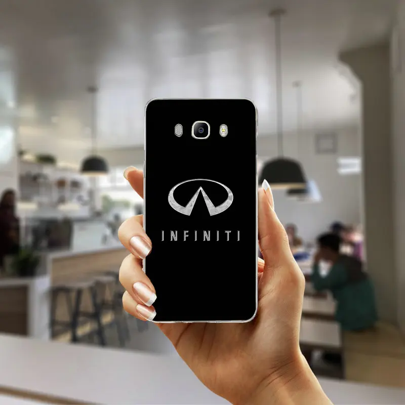 Модный автомобиль Infiniti логотип мягкий ТПУ чехлы для сотового телефона сумка для samsung Galaxy Note 2 3 4 5 8 S2 S3 S4 S5 Mini S6 S7 S8 S9 Edge Plus