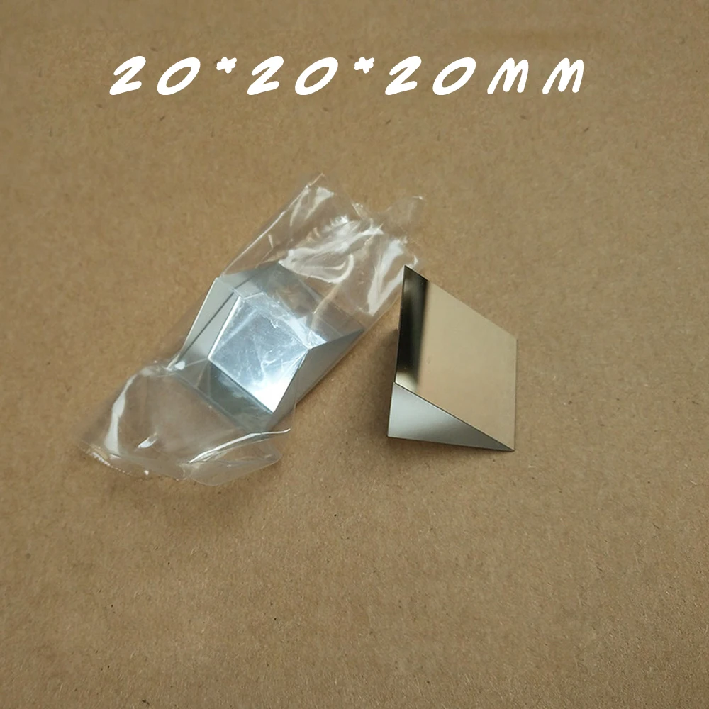 Прямоугольный Призма наружное отражающее треугольное 20*20*20 мм lnclined боковое алюминированное оптическое зеркало K9 стекло отражение forTest