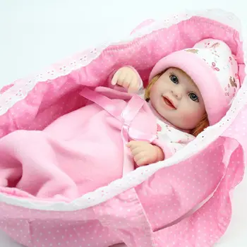 

Full Vinyl Silicone Handmade Reborn Bebe 11'' Alive Baby Girl Doll Nursery Gifts Toddler Boy Toys Baby Girl Toys Baby Dolls