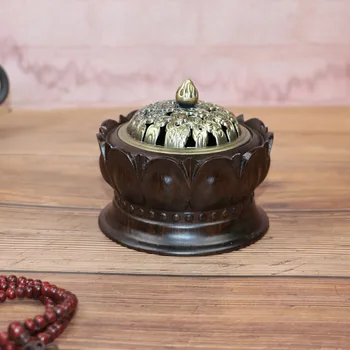 

Creative Lotus Backflow Incense Burner Box Teahouse Aroma Censer Incense Burner Holder Quemador Incienso Room Decor BW50XX