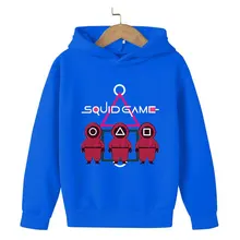 

Autumn Winter Squid Game Boys Hoodie Baby Sweater Jogging Sweatshirt 4T-14T Children's Clothes Squid Game Kids Gift Lovely Coat