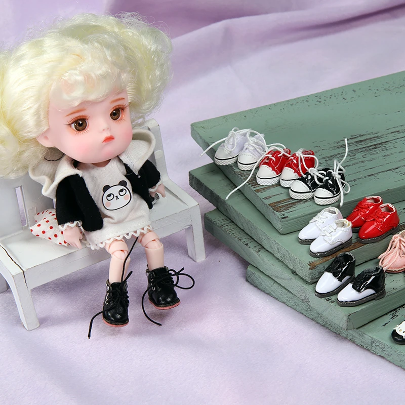 

Fortune Days cute shoes suit for 1/8 middie, 1/12 dodo doll OB11 shoes gift toy.
