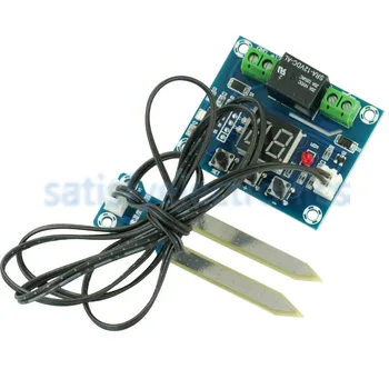

Red 12V Soil Humidity Sensor Controller Irrigation System Automatic Watering Module Digital Display Humidity Controller XH-M214