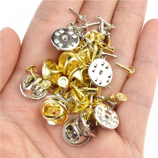 120Pcs 6 Sizes Locking Pins Backs Brooch Badge Bar Pins Jewelry Pins with  Holes for DIY Crafts Name Tags Jewelry Making DIY Crafts Accessories