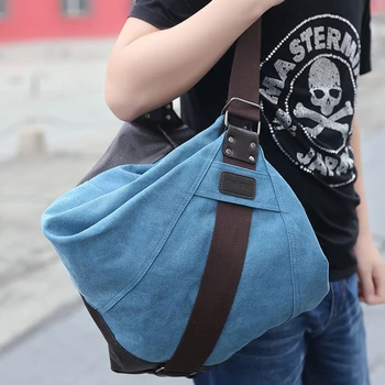 

2020 Large Pocket Casual Tote Women's Handbag Shoulder Handbags Canvas Leather Capacity Bags For Women