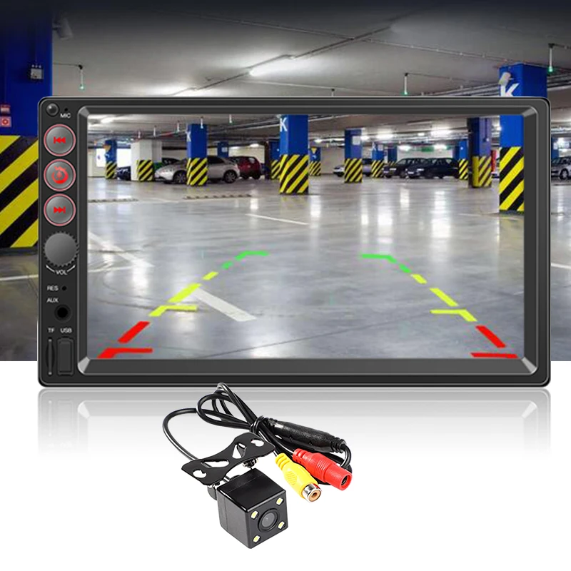 7061 7 дюймов 12 в DVR Поддержка усилителя MP5 TFT экран 2 Din Apple Интернет Android 9 0 Bluetooth карта