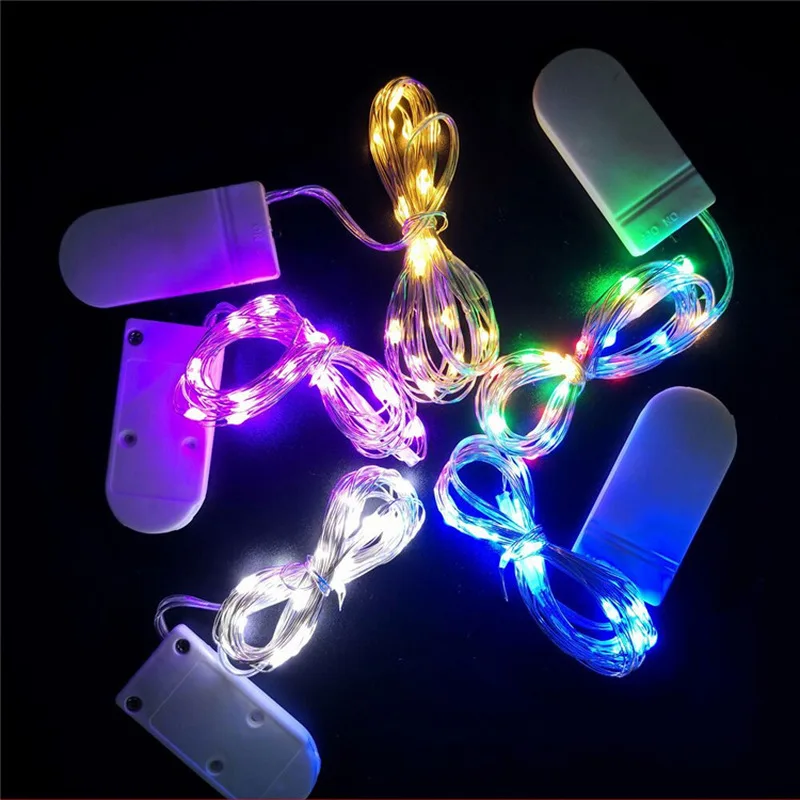 

1M 2M 5M 50 LED Battery Operated LED String Lights for Xmas Garland Party Wedding Decoration Christmas Flasher Fairy Lights