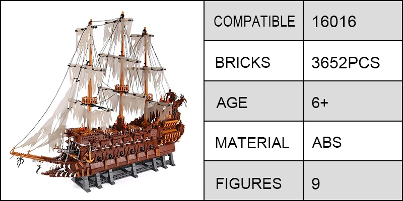 Pirates Ship Lepinblocks 16016 16006 16009 22001 Compatible 10210 70618 4184 4195 Building Bricks Educational Toys Gifts