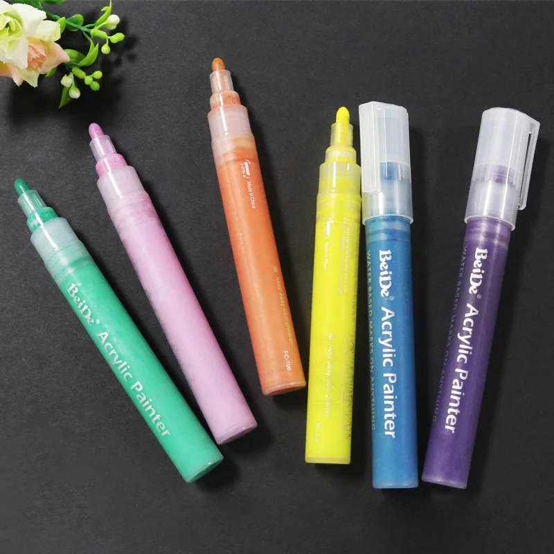 

56 colors Acrylic Paint Marker, Waterproof Permanent DIY Marker ,Non-Toxic Child Safe Double Tip Smooth Writing Art Marker