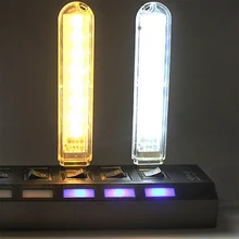 Mini lampe de lecture ultralégère à 3/8 LED, alimentée par batterie externe, idéale pour un ordinateur Portable ou un Notebook, dc 5v