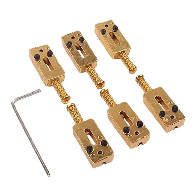 

6Pcs Metal Bridge Tremolo Roller Saddles+ 10.8Mm Wrench for ST TL Guitars Guitar Parts and Accessories