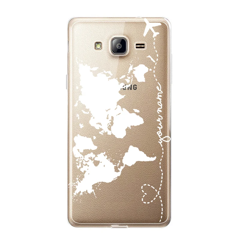 Персонализированные пользовательские Имя карта мира Мягкий Прозрачный чехол для телефона samsung Galaxy S10 S9 S8 Plus S7 Edge Note 8 Note 9 J8 J6