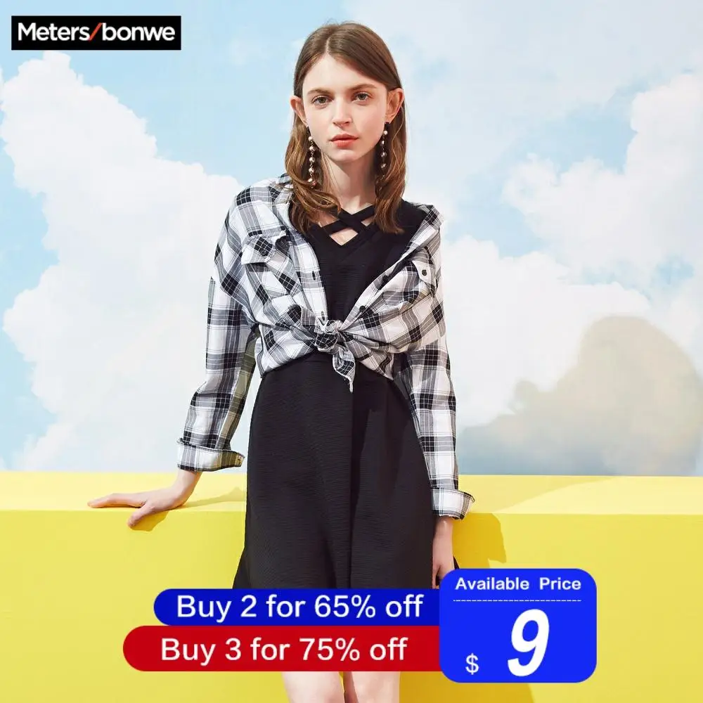 Metersbonwe Брендовые платья Новые весенние платья классическое маленькое черное платье Хепберн Модное Элегантное Внутреннее платье
