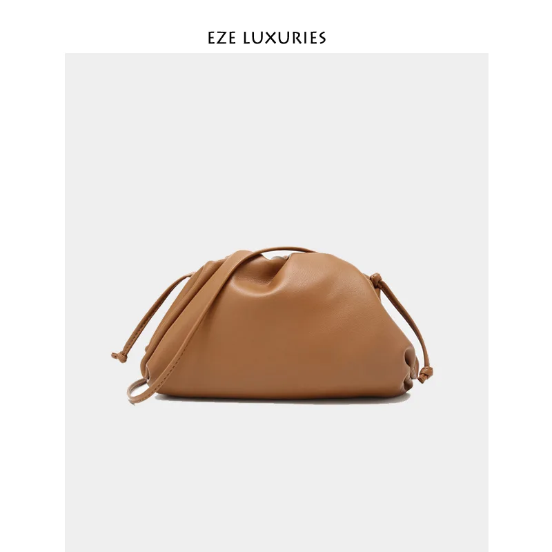 

Bag WOMEN'S Bag 2019 New Style Genuine Leather Cloud Carrying Shoulder ruan pi bao Armpit Dumplings Bag Star Celebrity Style
