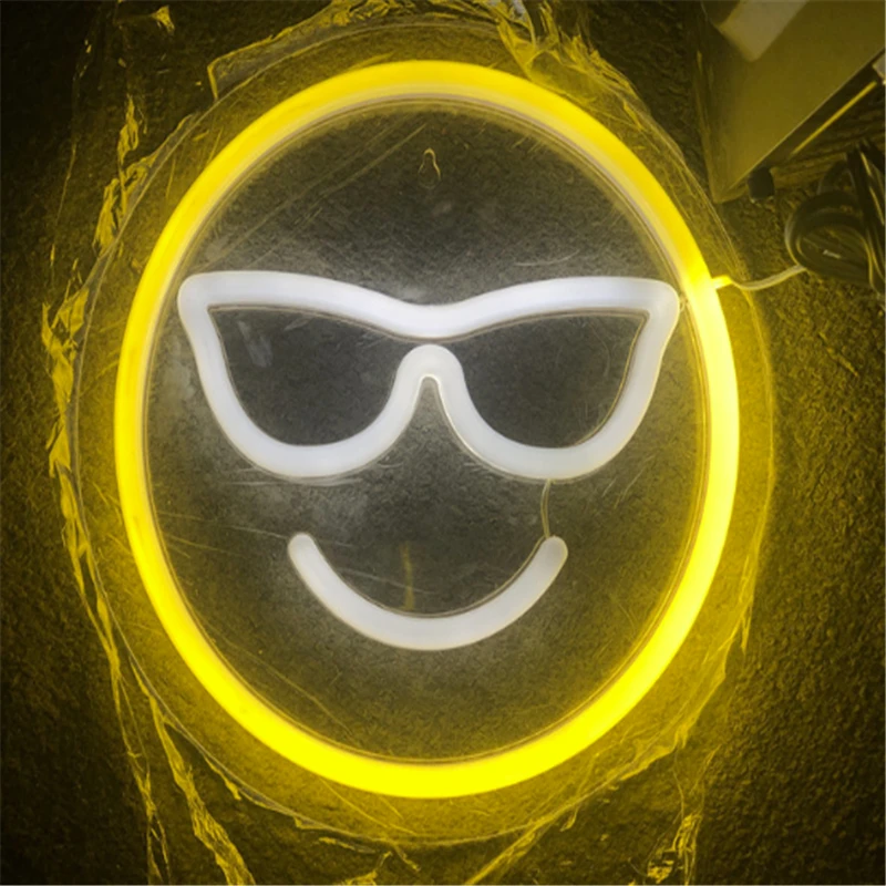 Неоновые светодиодсветодиодный светильники Smile Face настенные декоративные лампы